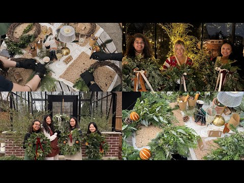 Hosting my First Wreath Making Workshop | Vlogmas Day 1