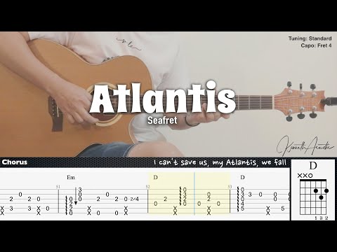 Atlantis - Seafret | Fingerstyle Guitar | TAB + Chords + Lyrics
