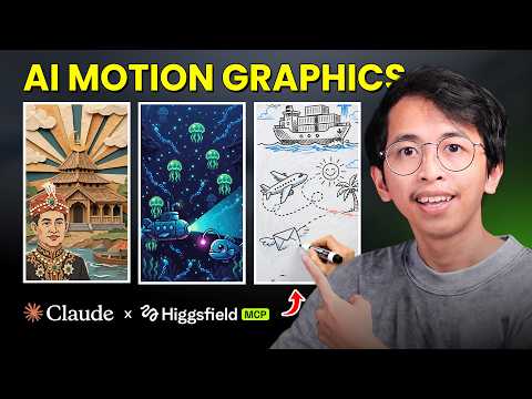 Bikin Video Motion Graphic (Tanpa Prompt) - Claude Fable 5 + Higgsfield AI