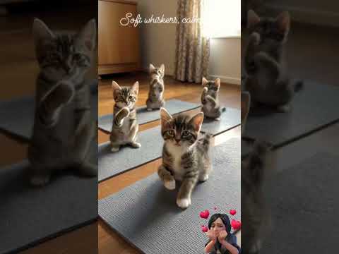 Catitude meets gratitude #love #yoga #goodmorningstatus #exercise #healthy #catreels