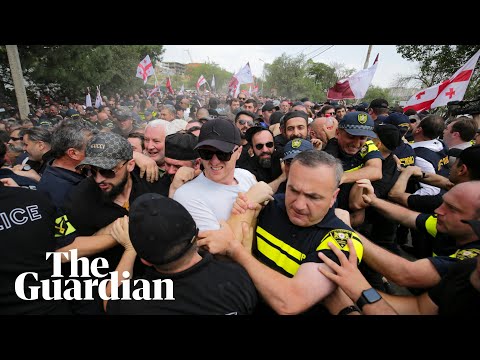Thousands of anti-LGBT+ protesters storm Georgia Pride festival