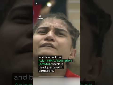 Indian MMA fighter refuses handshake after Asian Games ‘defeat’ | AJ #shorts