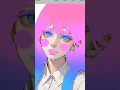 anime 💗💙 hair colour art #anime #drawing #asmr #viral #shorts