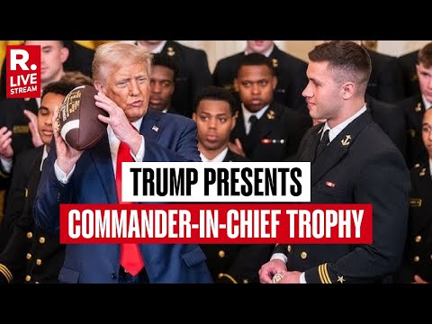 Donald Trump LIVE: US President Presents Commander-In-Chief's Trophy to Navy Football | USA |America