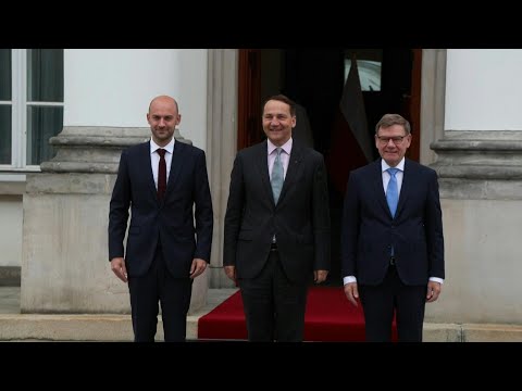 French and German foreign ministers arrive in Warsaw for Weimar Triangle meeting | AFP