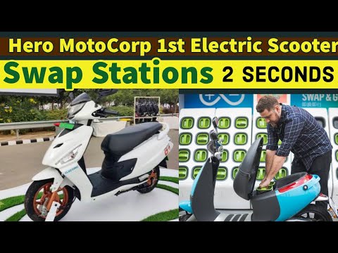 Hero MotoCorp 1st Electric Scooter to Launch in India | Gogoro Swapping Stations
