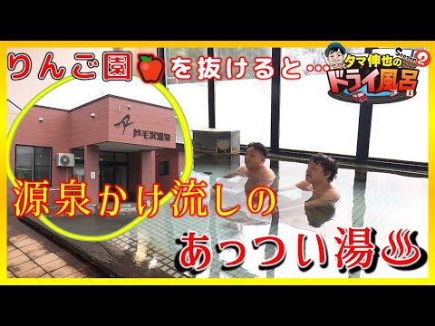【#タマ伸也のドライ風呂】りんご園を抜けた高台に鎮座する「芦毛沢温泉」源泉かけ流しのあっつい湯[青森の温泉 Aomori ONSEN] 平川市