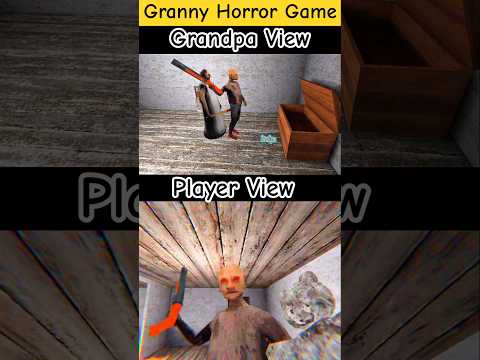 Grandpa vs Player View #granny #grandpa #shortsfeed #horrorgaming #girl_techno_gamerz #cameraview