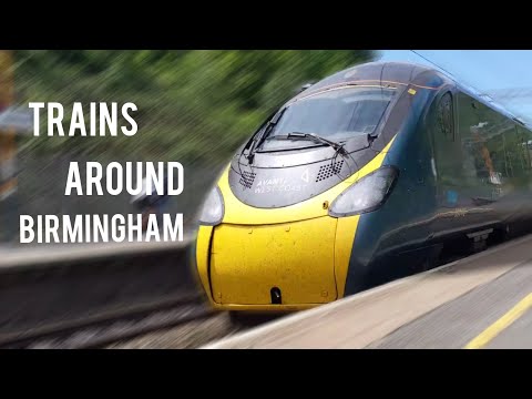 Some trains in Birmingham