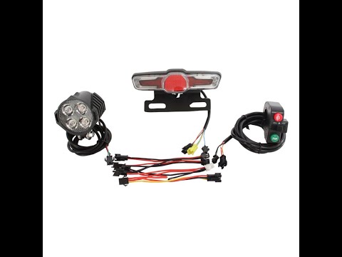 Hallomotor 36V 48V 60V eBike Headlight Tail Rear Lights LED Brake Light kit