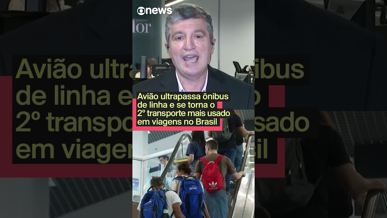 Avião ultrapassa ônibus de linha e se torna o 2º transporte mais usado em viagens no Brasil