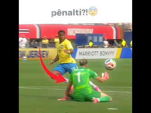 O BRASIL FOI ROUBADO? 😱 #football #brasil #noruega #endrick #pênalti