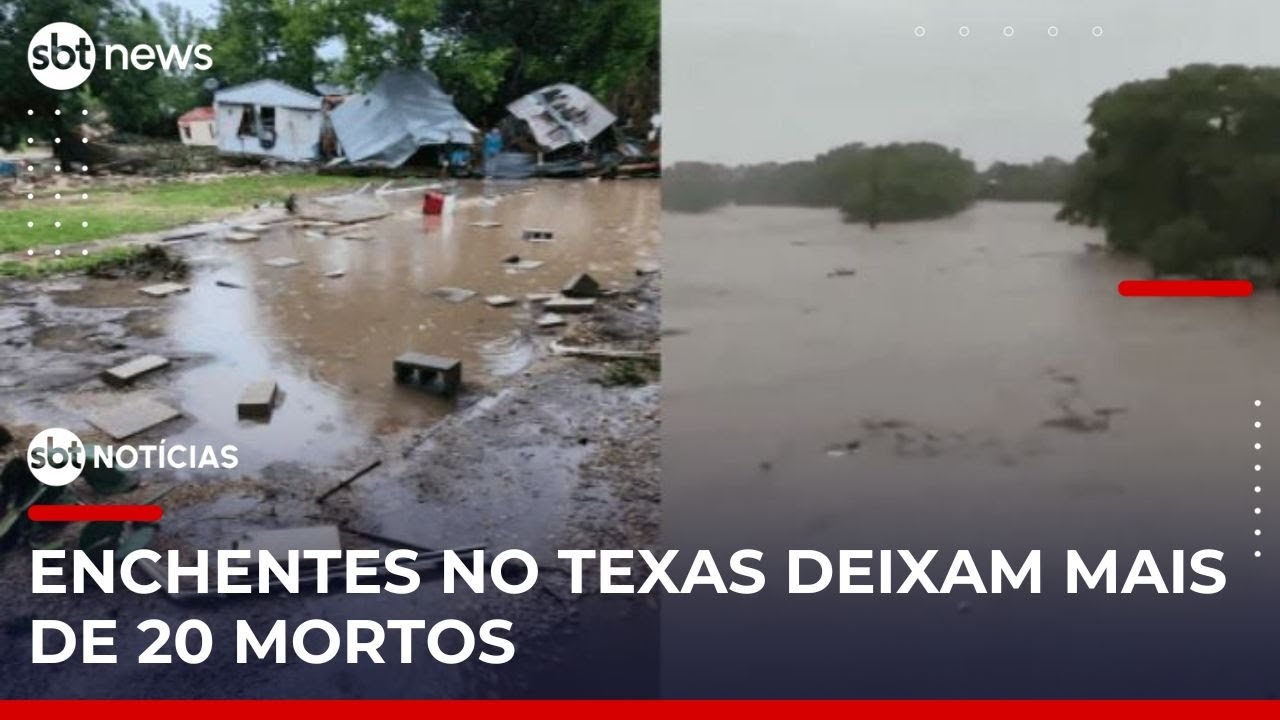 Número de mortos em enchentes no Texas sobe para 24 | #SBTNotícias