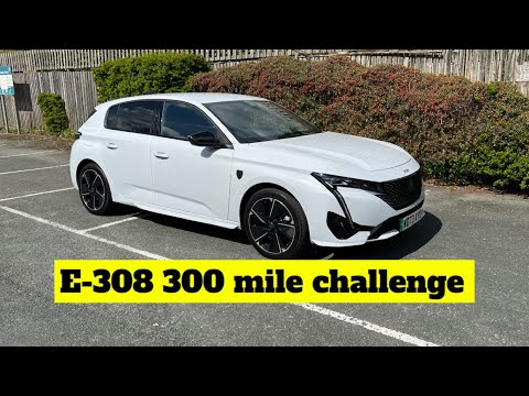 Peugeot e-308 300 mile challenge. Range and efficiency test.