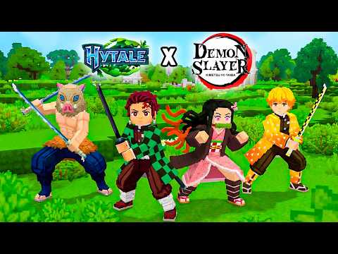 Joguei o PRIMEIRO MOD de DEMON SLAYER no HYTALE