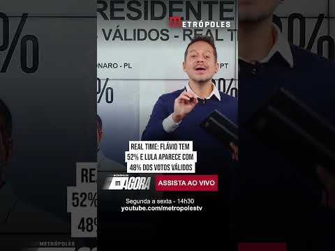Real Time: Flávio tem 52% e Lula aparece com 48% dos votos válidos