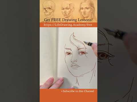 How to Sketch a Female Portrait the Fast Way Sketchbook Challenge