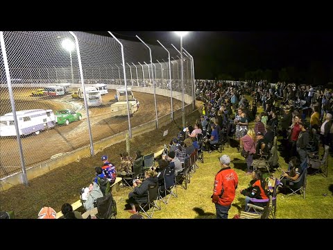 Anton Domburg Tribute Caravan Race Southern 500 Speedway Portland 1-1-2022 - dirt track racing video image