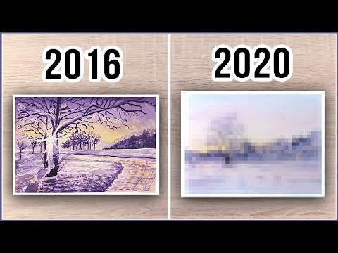 OLD vs NEW Art - Recreating My Watercolor Painting from 2016 | Painting Our Loud
