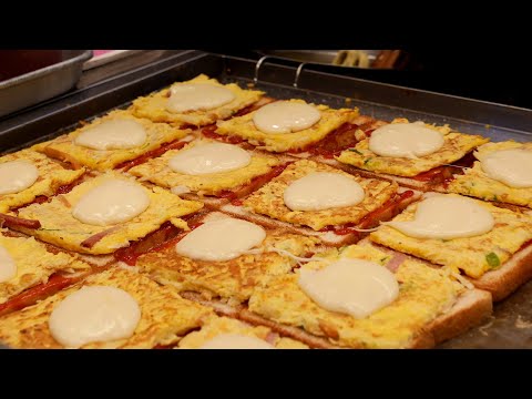 korean cheese egg toast / korean street food / 광복동 문토스트
