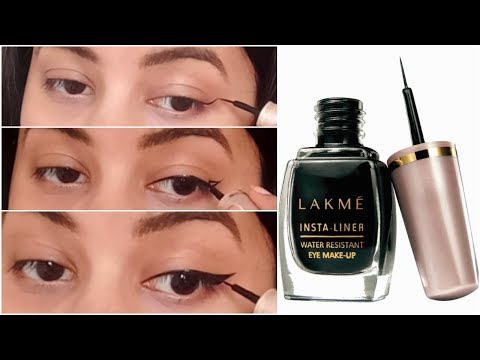 How To Apply Winged Eyeliner Using Lakme Insta Liner || Riya Beauty - UCBnwK6YuKt4j3Rz6R59Ce_Q