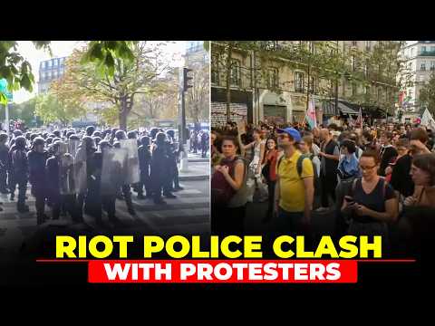 Riot police clash with French protesters on biggest day of nationwide student demonstrations