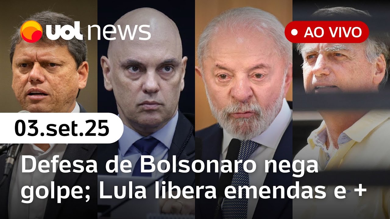 Julgamento de Bolsonaro: defesa nega golpe; Lula libera R$ 2,2 bi em emendas; PL da anistia e mais