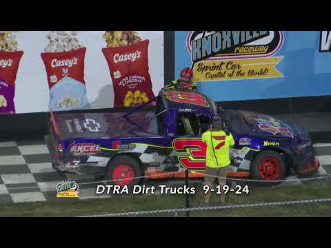 Knoxville Raceway DTRA Dirt Trucks Highlights // September 19, 2024 - dirt track racing video image