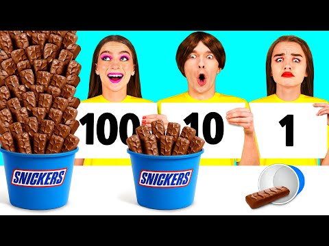 100 Vrstev Jídla Výzva | Chytré Gadgety vs Hacky Happy Fun