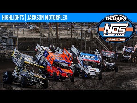 World of Outlaws NOS Energy Drink Sprint Cars | Jackson Motorplex | August 16, 2025 | HIGHLIGHTS - dirt track racing video image