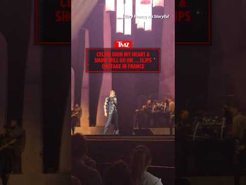 <strong>Celine</strong> Dion Falls During Concert in France, Jumps Back Up