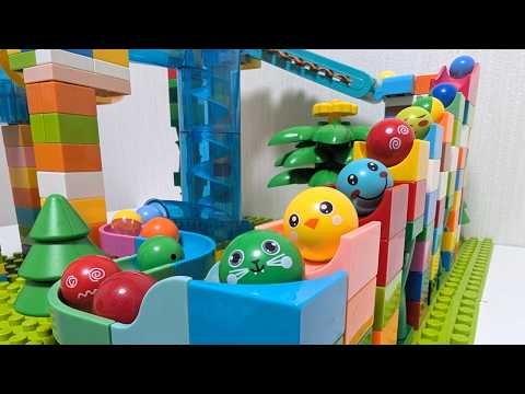 satisfying block coaster ☆ Metallophone slope & gap jump staircase course