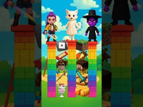 Luna is confused about which one to choose🐱 Which one is better !☺️ Roblox or Minecraft🤗