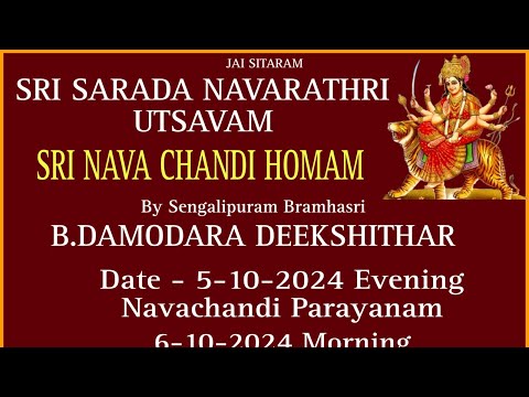 Sri Navaratri nava Chandi parayanam at Jagath Kalyan Vidhyashram Srirangam