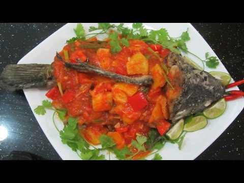 Cá chép chiên hoa cúc "Рыба-белка" в кисло-сладком соусе Cá chiên  sốt chua ngọt Sweet sour fish - UCwZ6TJuh2PsR83k5PkkQx4A