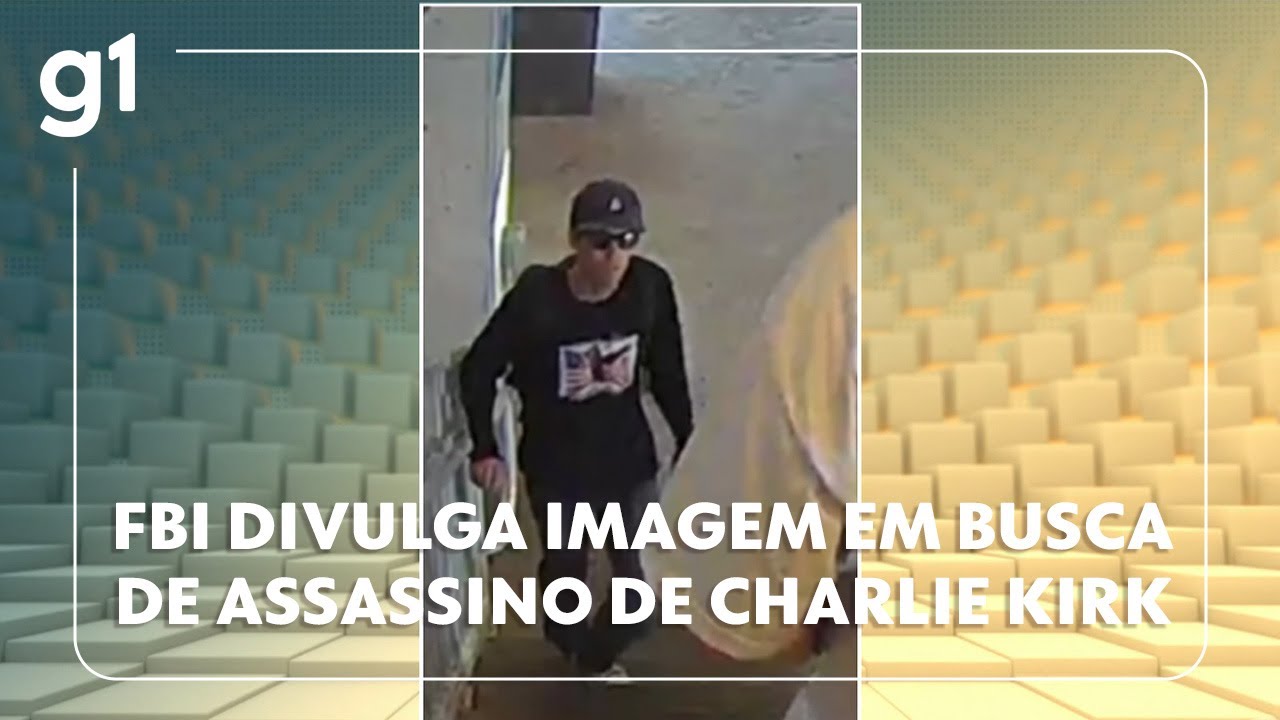 Jornal Hoje FBI busca assassino de Charlie Kirk e divulga imagem