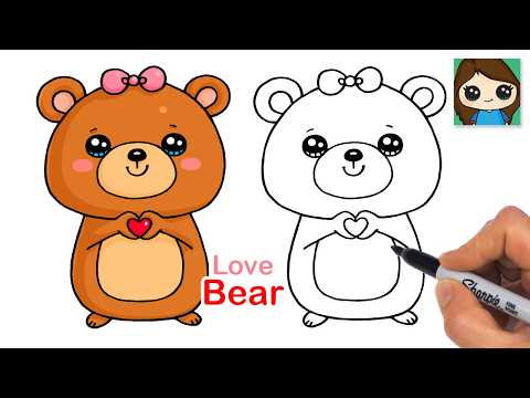 How to Draw a Love Bear ❤️ Cute Valentine Art