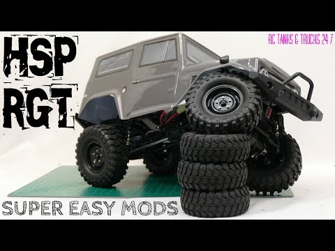 RGT HSP 1/10 4WD Rock Crawler SUPER EASY MODS - Suspension & Steering - UC1JRbSw-V1TgKF6JPovFfpA