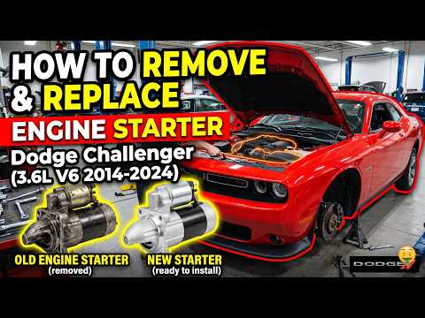 How to Remove & Replace Engine Starter on Dodge Challenger (2014-2024 3.6L V6)