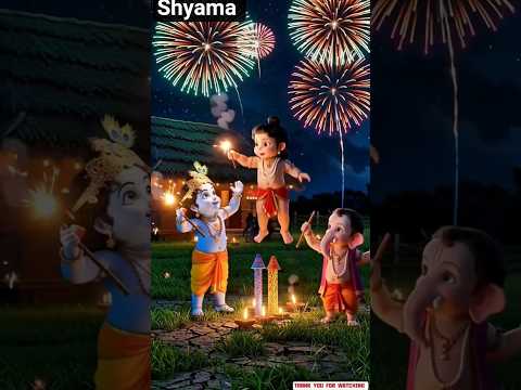 When Krishna, Hanuman & Ganesha Celebrate Diwali Together 🪔😂  #hnumanji #viral #diwalispecial