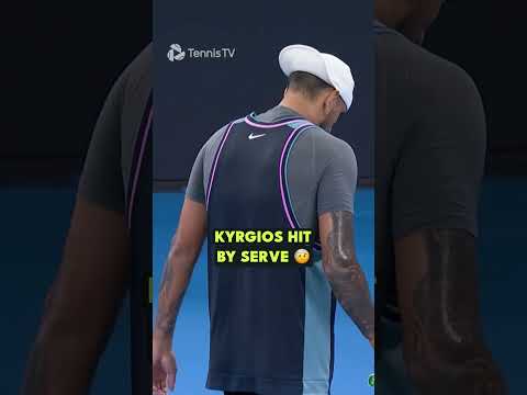 Nick Kyrgios HIT By First Serve 😳