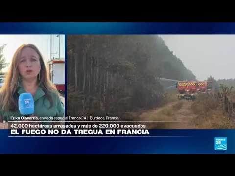 Informe desde Lège-Cap-Ferret: bomberos se preparan para cuarta ola de calor • FRANCE 24 Español