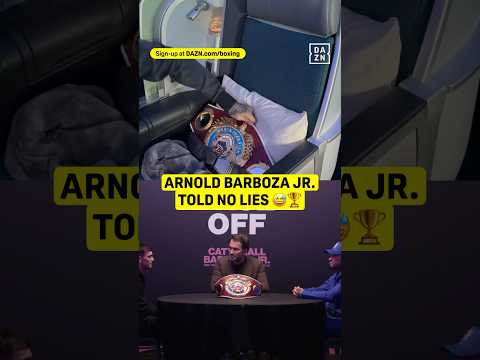 Arnold Barboza Jr. kept his word ✈️🏆