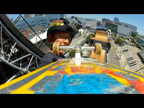 GoPro HD: Skate Big Air - Mitchie Brusco Course Preview - X Games 2012 - UCqhnX4jA0A5paNd1v-zEysw