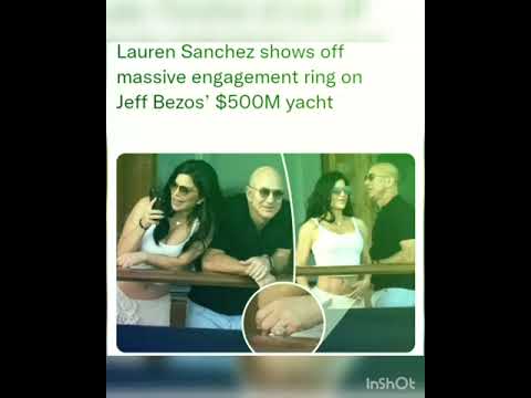 Lauren Sanchez shows off massive engagement ring on Jeff Bezos’ $500M yacht