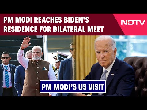 PM Modi Biden Meet | Biden Modi Bilateral | PM Modi Arrives At Biden's Home For Bilateral Meeting