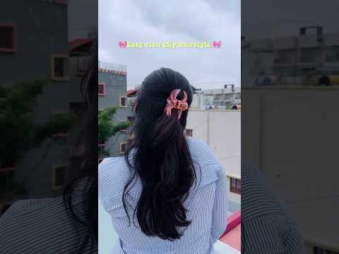 Easy Claw clip hairstyle#shortsfeed #hairstyle #hair #youtube #short #ytshorts #yt #meesho #diy