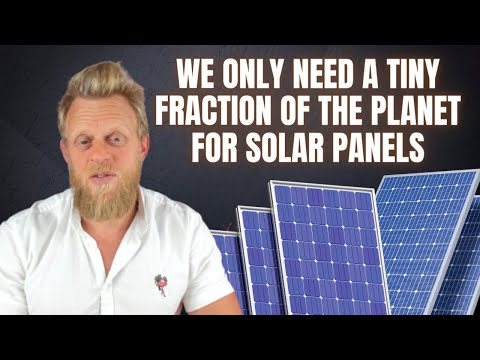 How much of the worlds land mass we need to cover in solar