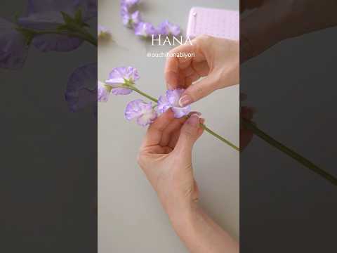 Sweet peas made with cold porcelain clay 🌸樹脂粘土で作ったスイートピーの花