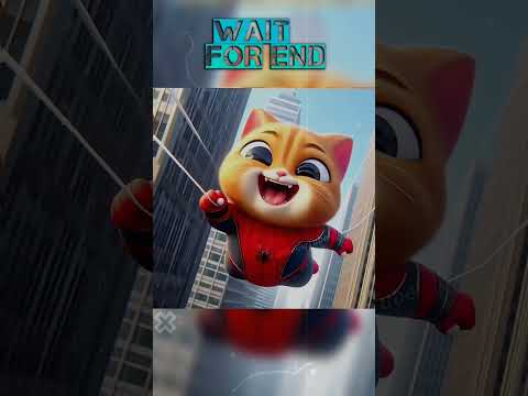 when the cat become spider-cat #13 .#cat #spidermam